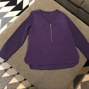 Purple zipper blouse